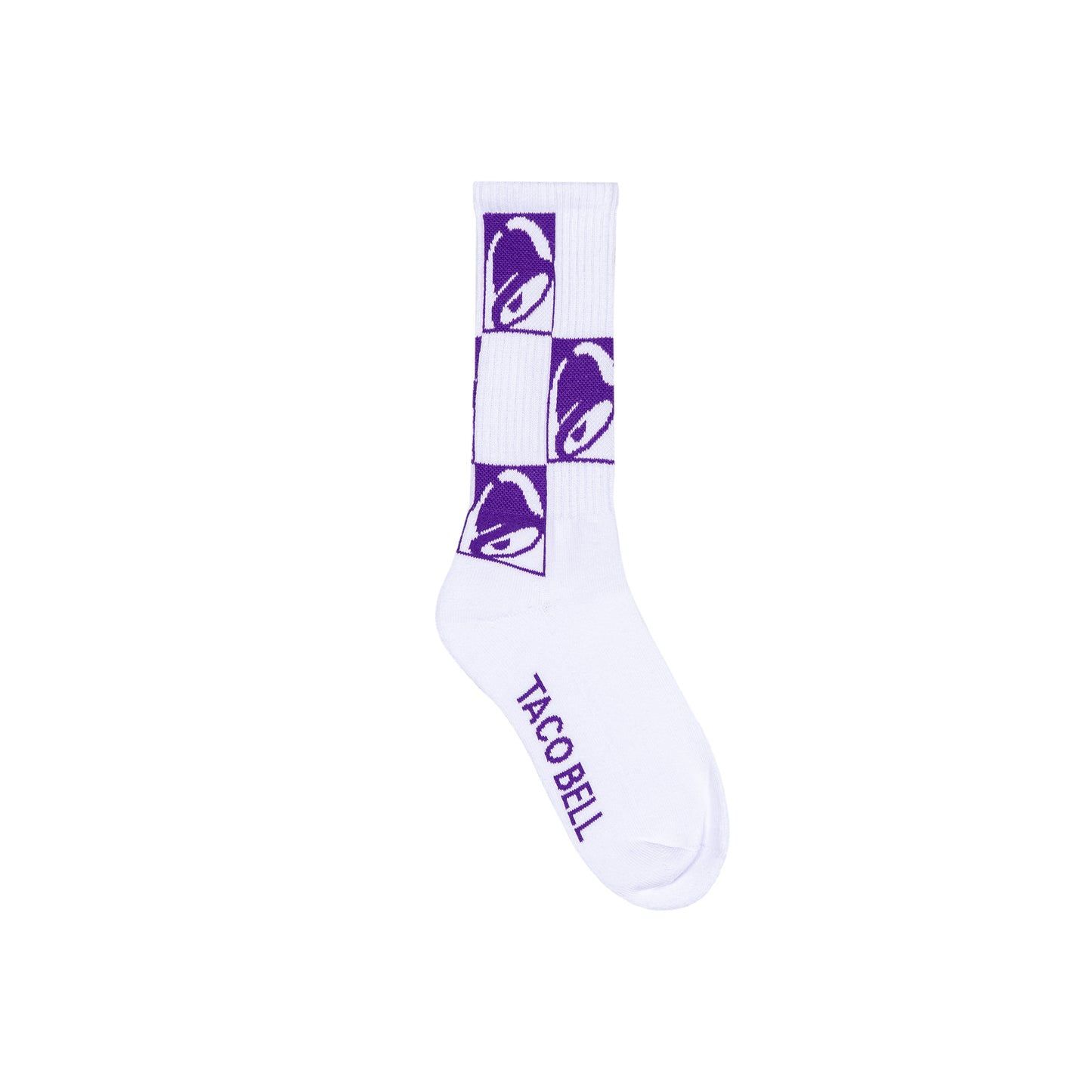 White Bell Grid Logo Socks